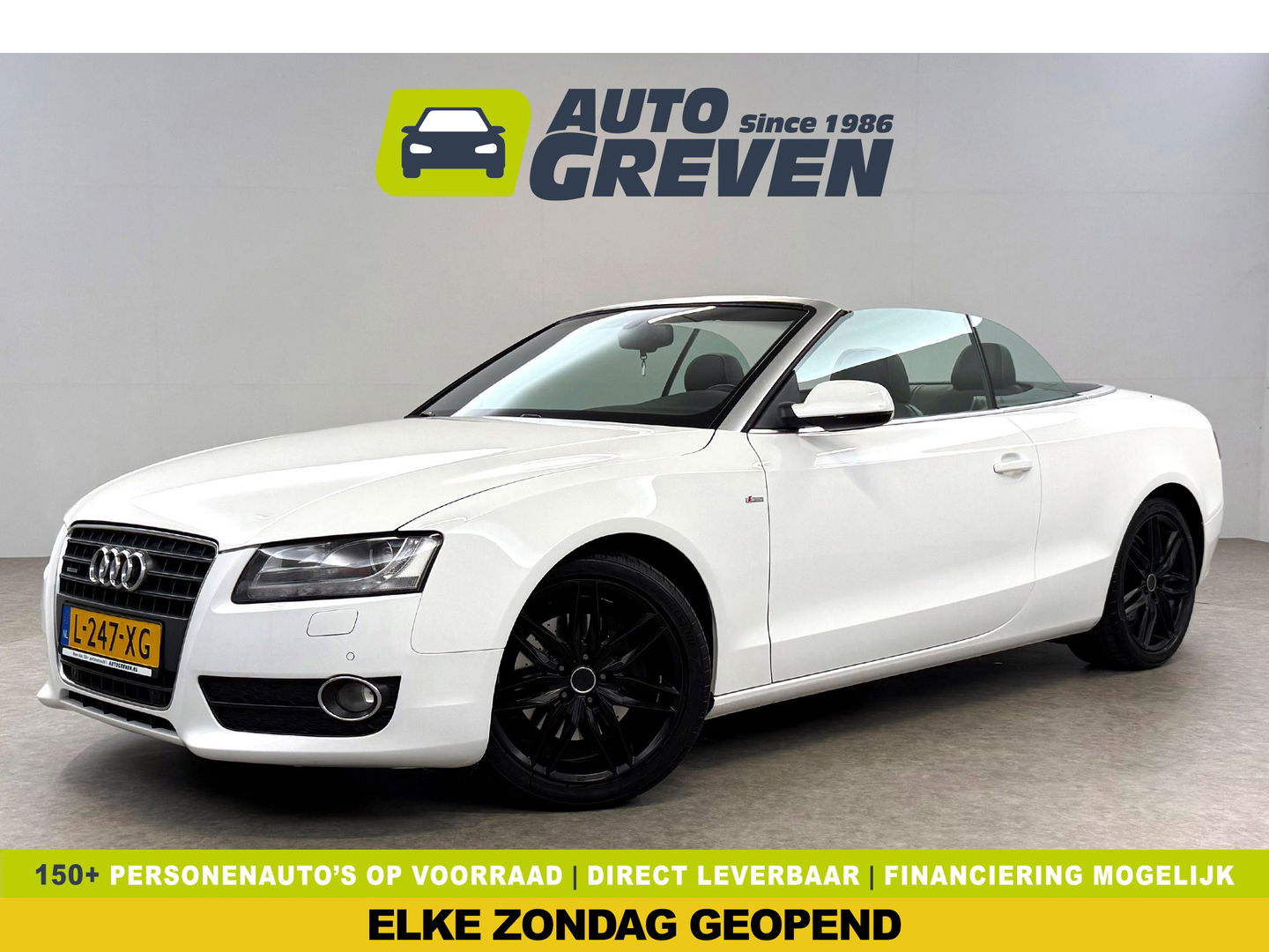 Audi A5 2.0 TFSI Quattro S-Line | Cabrio | Soft top | b&o | Clima | Stoelverw. | Cruise | Navi | Parkeersens.