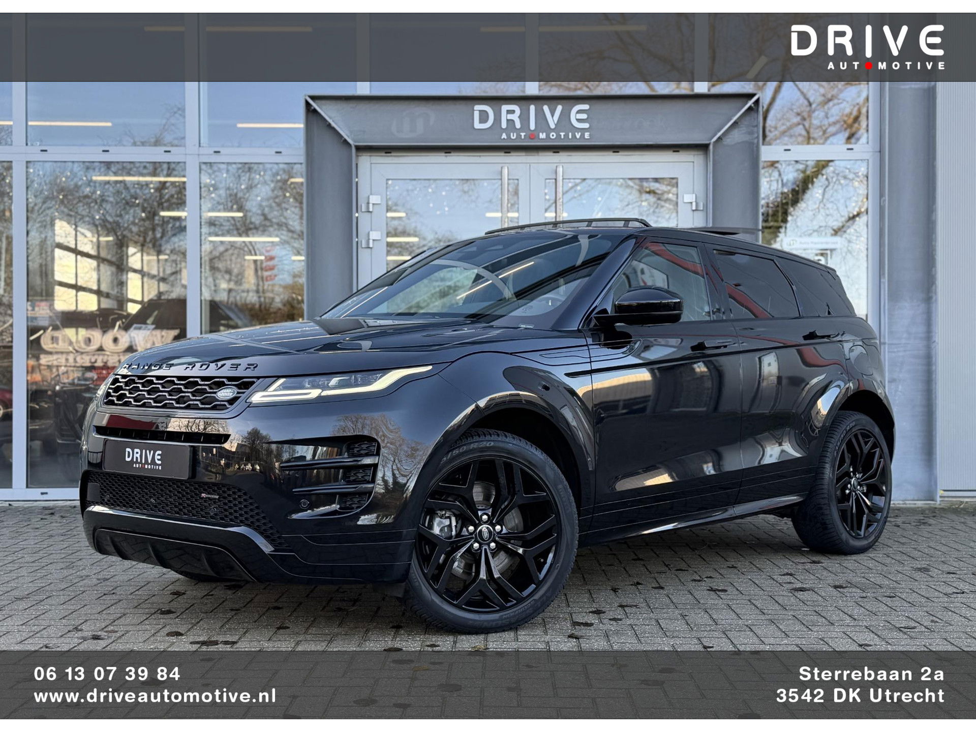 Land Rover Range Rover Evoque 1.5 P300e AWD R-Dynamic SE Black Style|Schuif/Kantel dak|Sfeer|Meridian|Memory|ACC|Winterpakket|Trekhaak