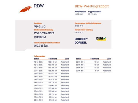 Ford Transit Custom 2.2 TDCI 126pk L2 Lang - Trekhaak - Airco