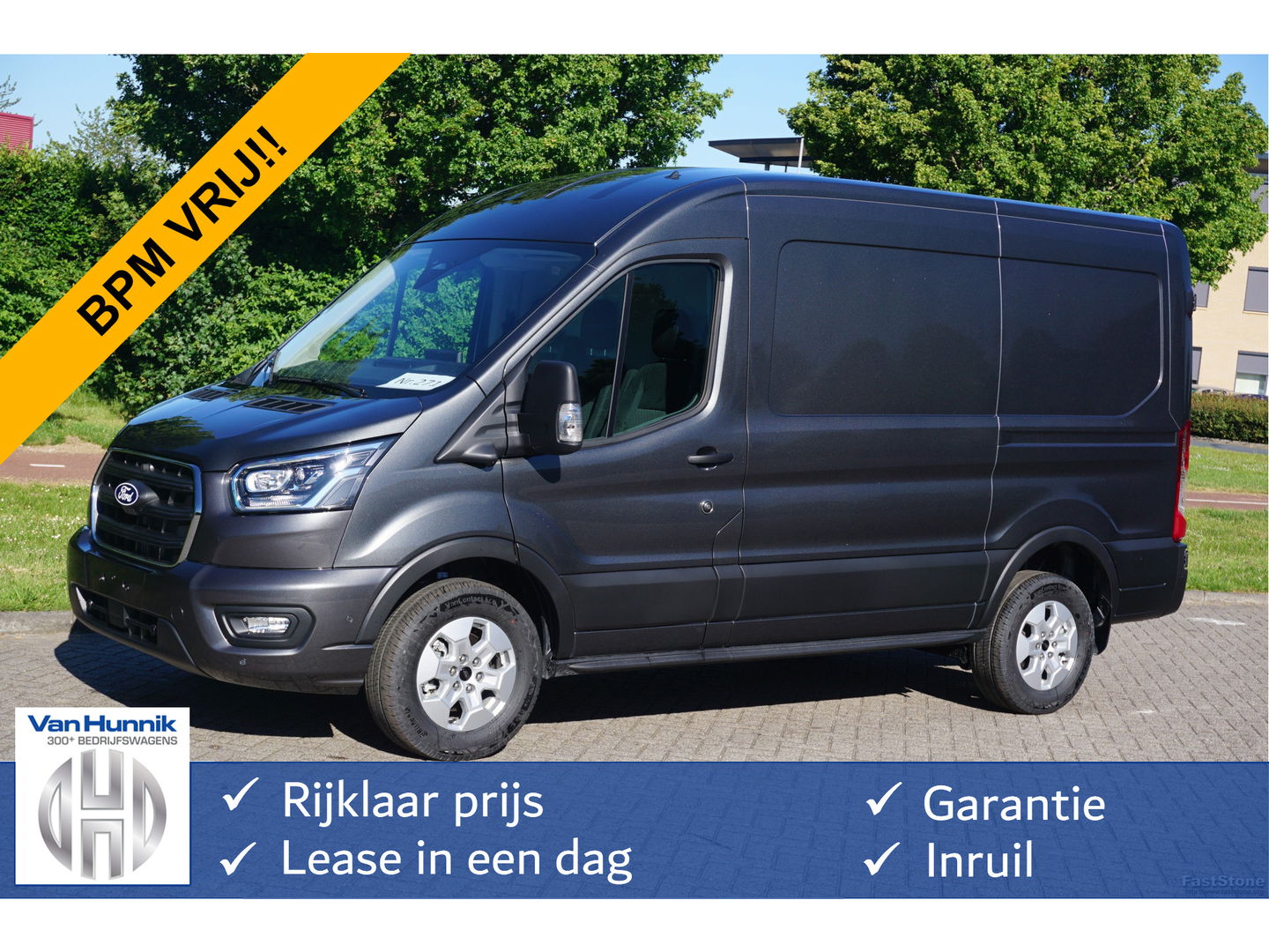 Ford Transit 350M L2H2 Limited AUT-8 165PK BPM VRIJ Navi, Camera, Xenon, Lm Velg, Trekhaak!! NR. A115