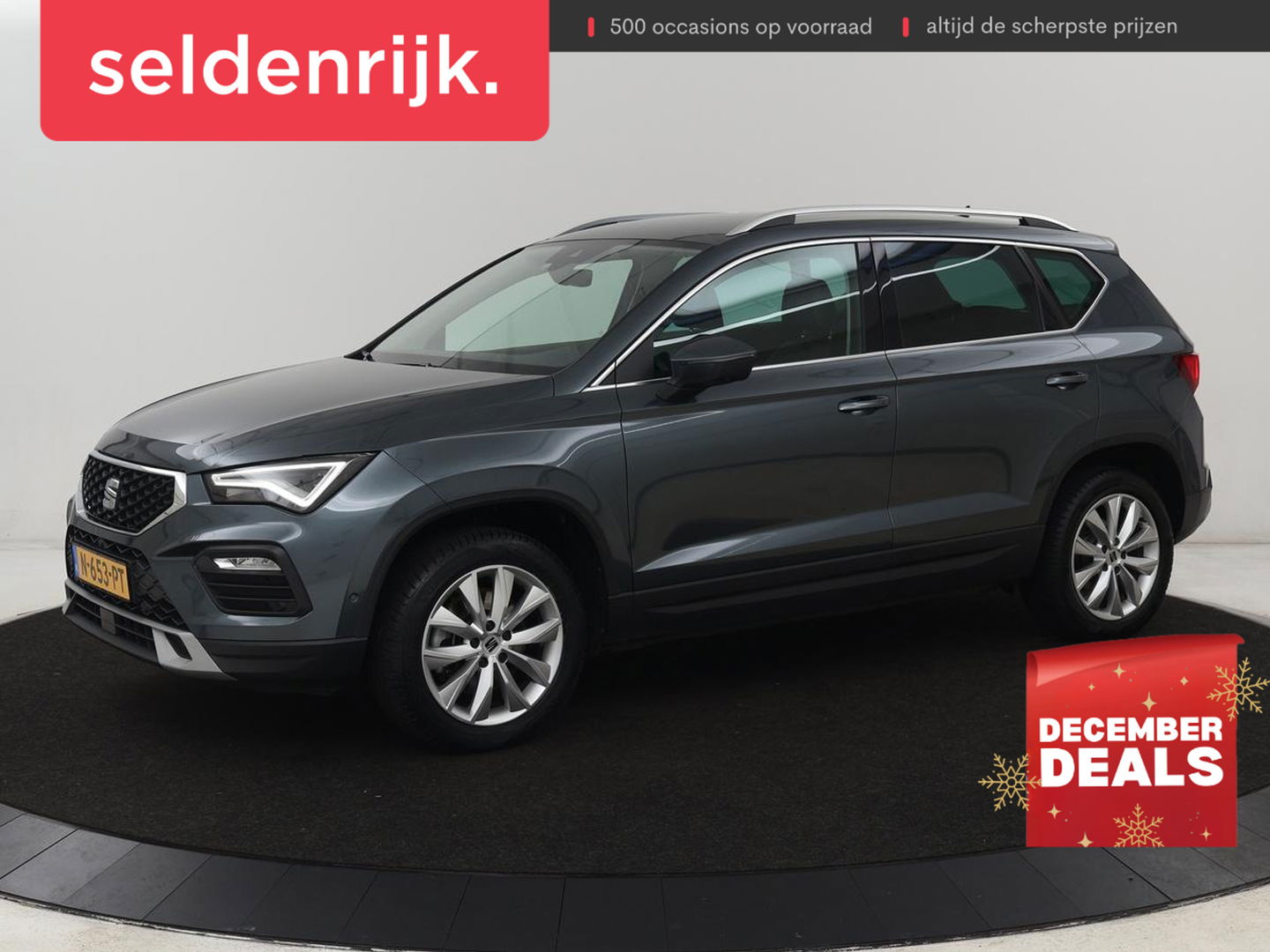 SEAT Ateca 2.0 TDI FR Intens | Leder/Alcantara | Stoelverwarming | 360 Camera | Trekhaak | BeatsAudio | Adaptive cruise | Virtual Cockpit | Carplay | Navigatie | Full LED