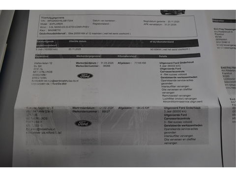 Ford Explorer 3.0 V6 EcoBoost PHEV 457 pk ST-Line 7-zits | Pano.dak | Massagestoelen | 360 gr.camera | Afn.trekhaak | Keyless | Carplay | Memorystoelen | Z+W banden