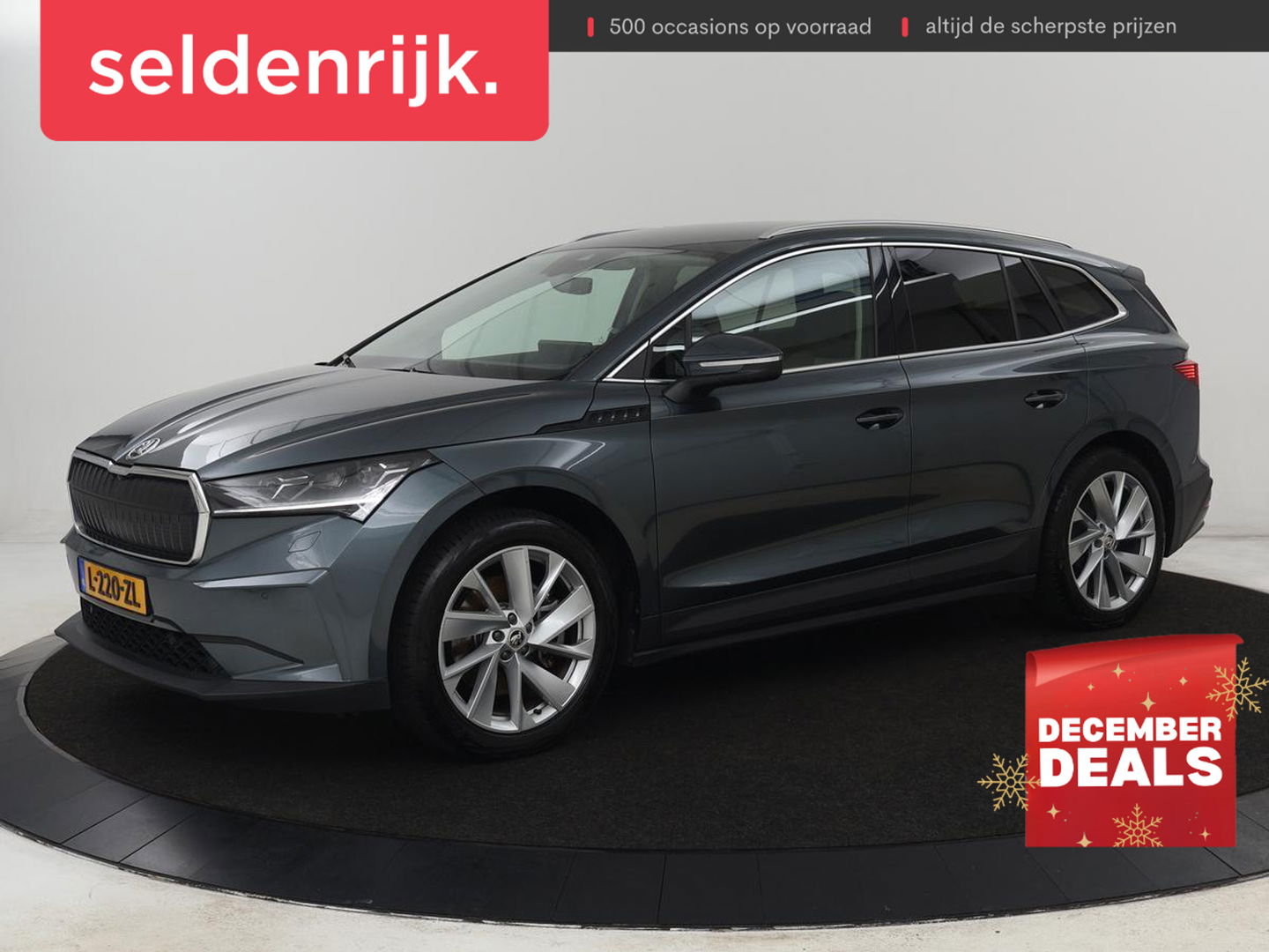 Škoda Enyaq iV 80 | Warmtepomp | Trekhaak | Matrix LED | Adaptive cruise | Keyless | Camera | Half leder | Stuurverwarming | Memory | Navigatie | Climate control | Dodehoek detectie | Getint glas