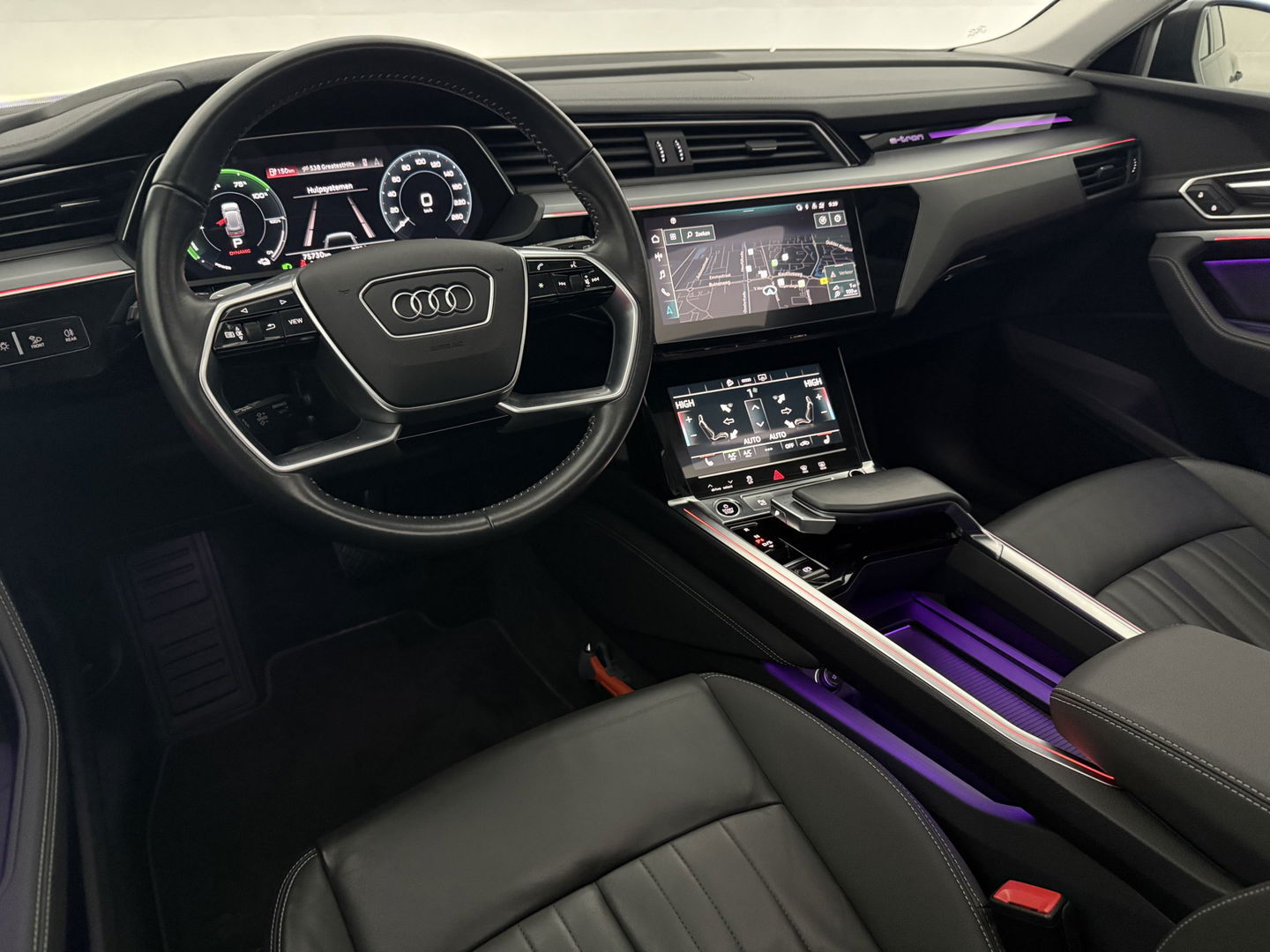 Audi e-tron 50 Quattro S-Line 71 kWh | SOH 94% | Snelladen | Pano | Sfeer | Memory | Virtual | Camera | Adap. Cruise | Carplay | Stoelverw.