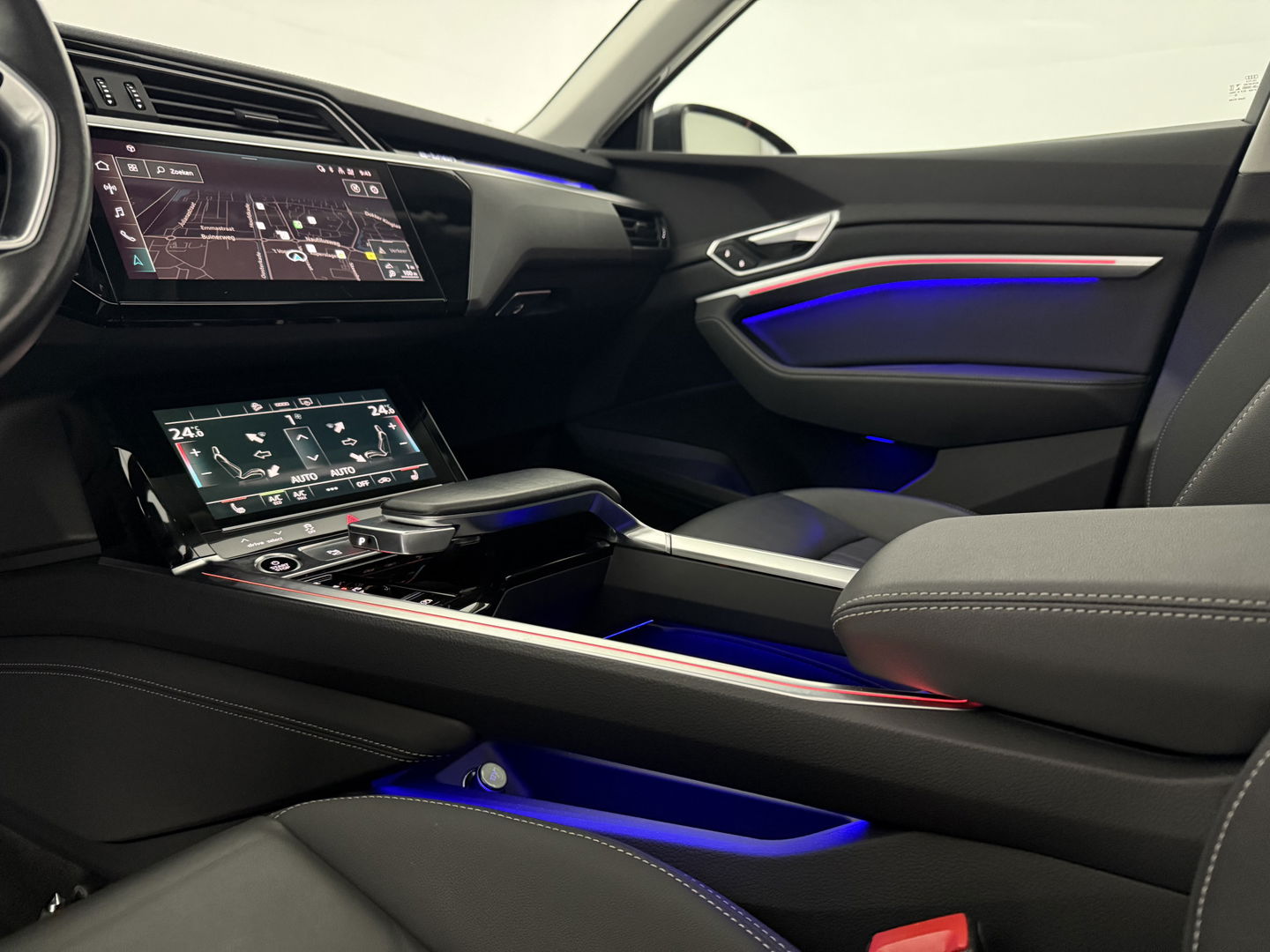 Audi e-tron 50 Quattro S-Line 71 kWh | SOH 94% | Snelladen | Pano | Sfeer | Memory | Virtual | Camera | Adap. Cruise | Carplay | Stoelverw.