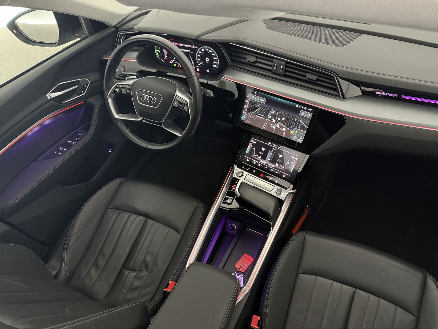 Audi e-tron 50 Quattro S-Line 71 kWh | SOH 94% | Snelladen | Pano | Sfeer | Memory | Virtual | Camera | Adap. Cruise | Carplay | Stoelverw.