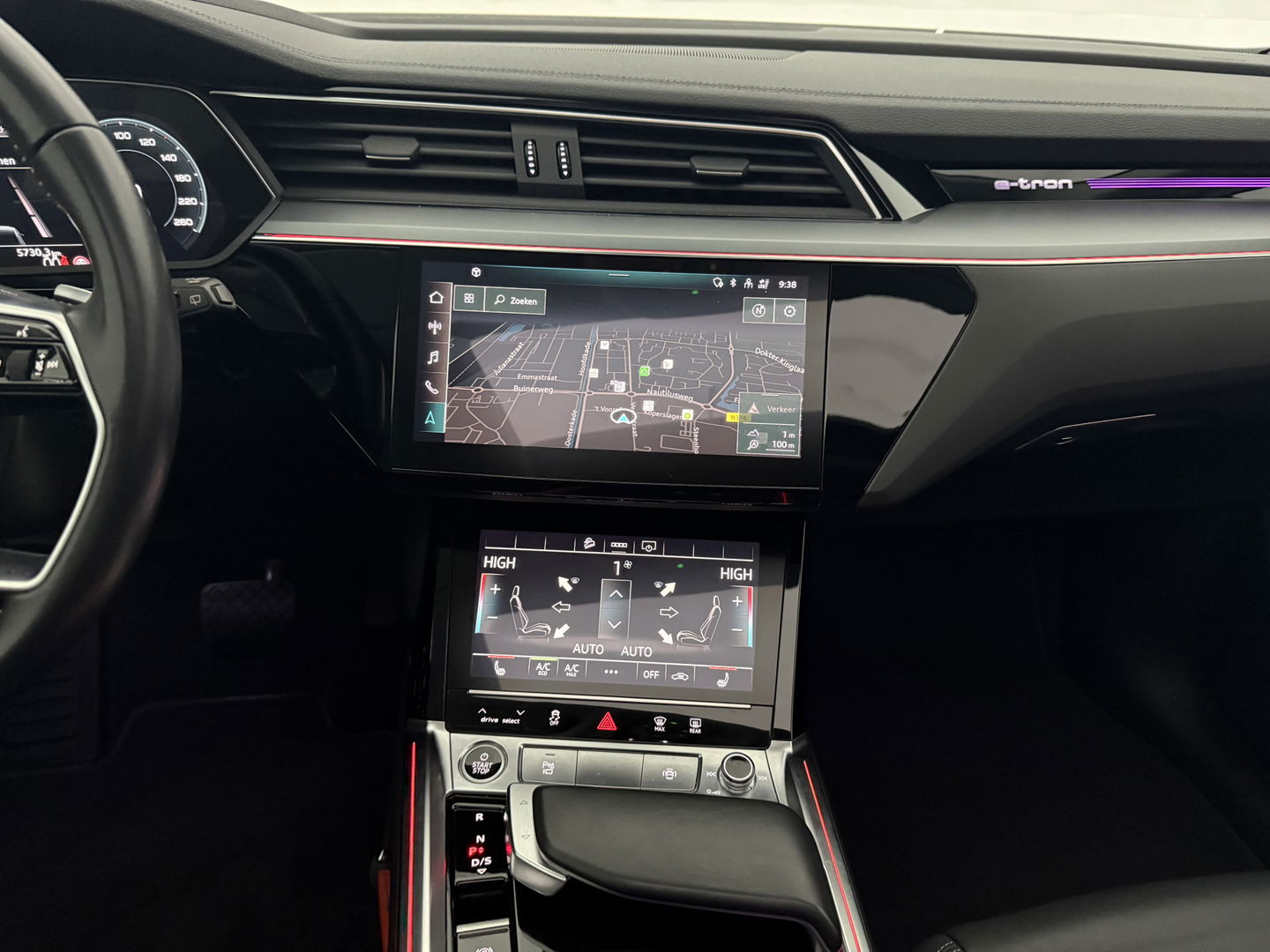 Audi e-tron 50 Quattro S-Line 71 kWh | SOH 94% | Snelladen | Pano | Sfeer | Memory | Virtual | Camera | Adap. Cruise | Carplay | Stoelverw.