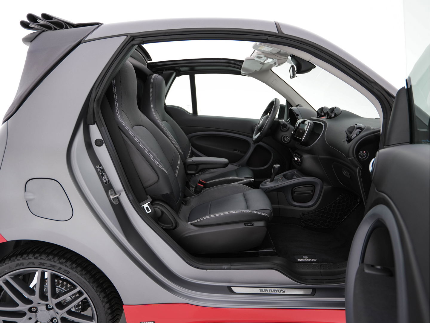 Smart Fortwo cabrio EQ BRABUS Style 18 kWh [ 3-Fase ] *LEATHER | HEATED-SPORTSEATS | NAVI-FULLMAP | CAMERA | DAB+ | AIRCO | PDC | CRUISE | 16''ALU*