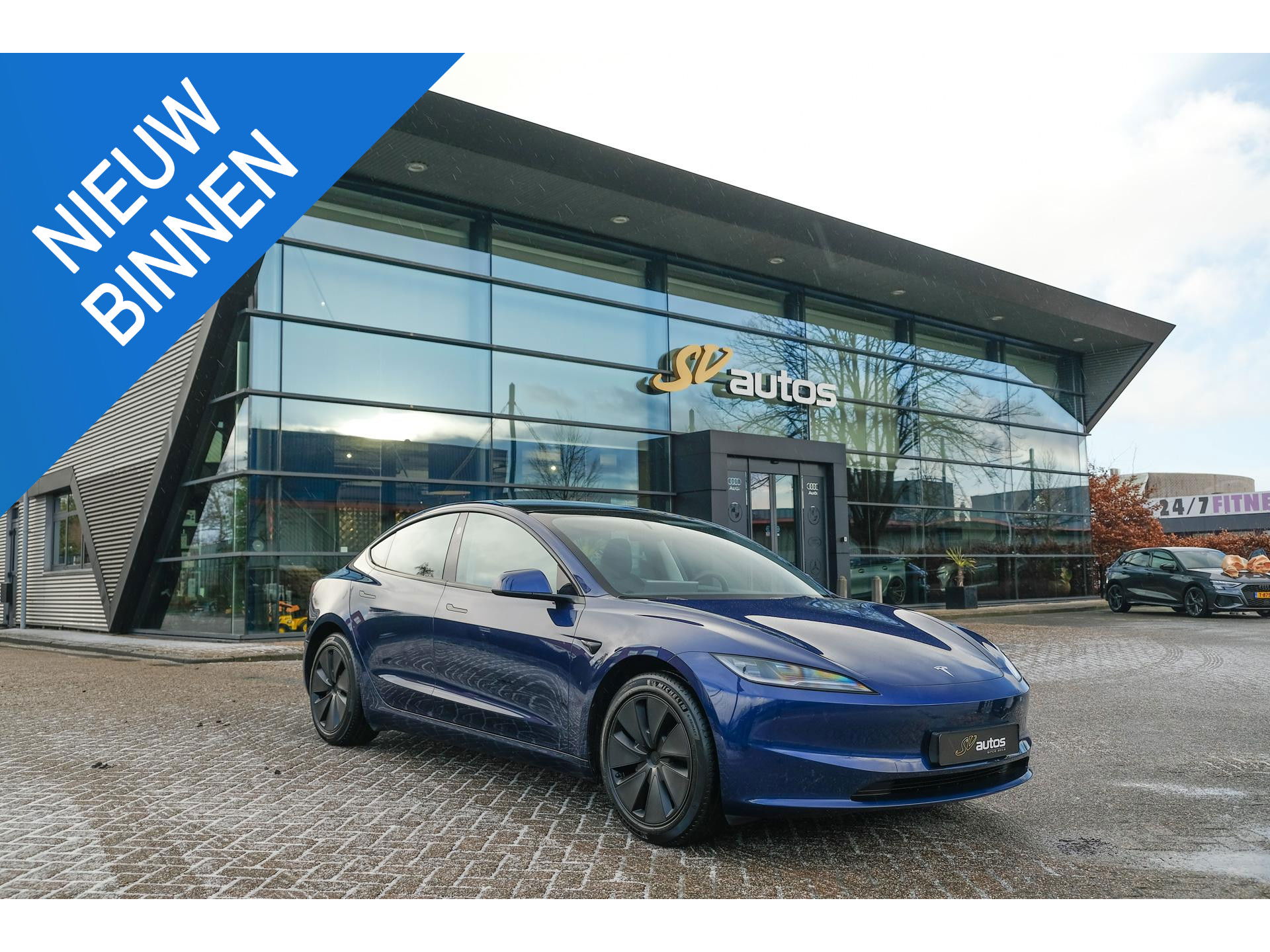 Tesla Model 3 283pk MJ2024 Nieuw model RWD 60 kWh Autopilot Zwart leder Stoelverwarming Camera NLauto 1e eigenaar