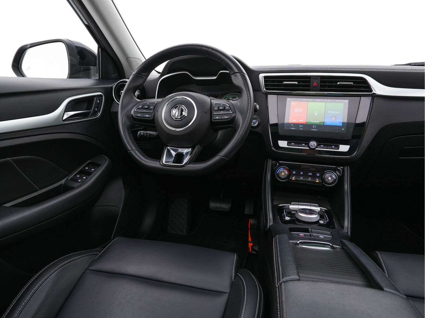 MG ZS EV Luxury 45 kWh (INCL-BTW) Aut. *PANO | LEATHER | CCS-FASTLOADER | KEYLESS | NAVI-FULLMAP | ADAPTIVE-CRUISE | CAMERA | HEATED-SPORTSEATS | CARPLAY | BLINDSPOT | DAB | LANE-ASSIST | 17''ALU*