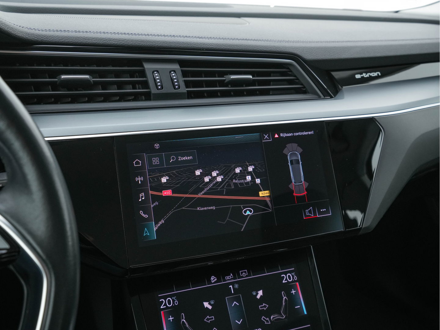 Audi e-tron 50 Quattro *ELECTRO-MOTOR AUDIBLE* Launch edition 71 kWh [ 3-Fase ] {SOH-100%} (INCL-BTW) Aut. *FULL-LED | DIGI-COCKPIT | NAVI-FULLMAP | HEATED-COMFORTSEATS | KEYLESS | AUDI-SOUND | SHIFT-PADDLES | ECC | PDC | CRUISE | 20''ALU*