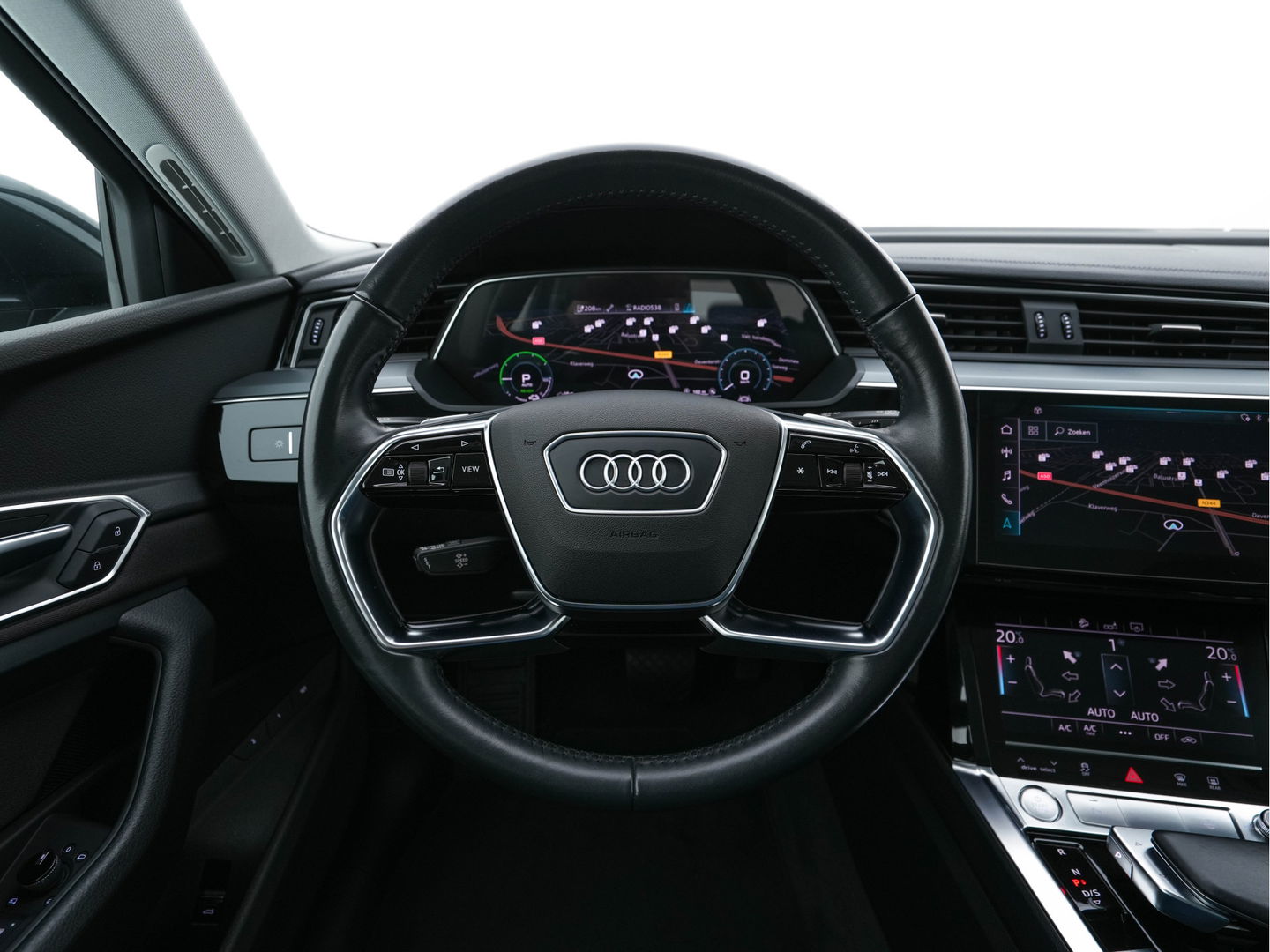 Audi e-tron 50 Quattro *ELECTRO-MOTOR AUDIBLE* Launch edition 71 kWh [ 3-Fase ] {SOH-100%} (INCL-BTW) Aut. *FULL-LED | DIGI-COCKPIT | NAVI-FULLMAP | HEATED-COMFORTSEATS | KEYLESS | AUDI-SOUND | SHIFT-PADDLES | ECC | PDC | CRUISE | 20''ALU*