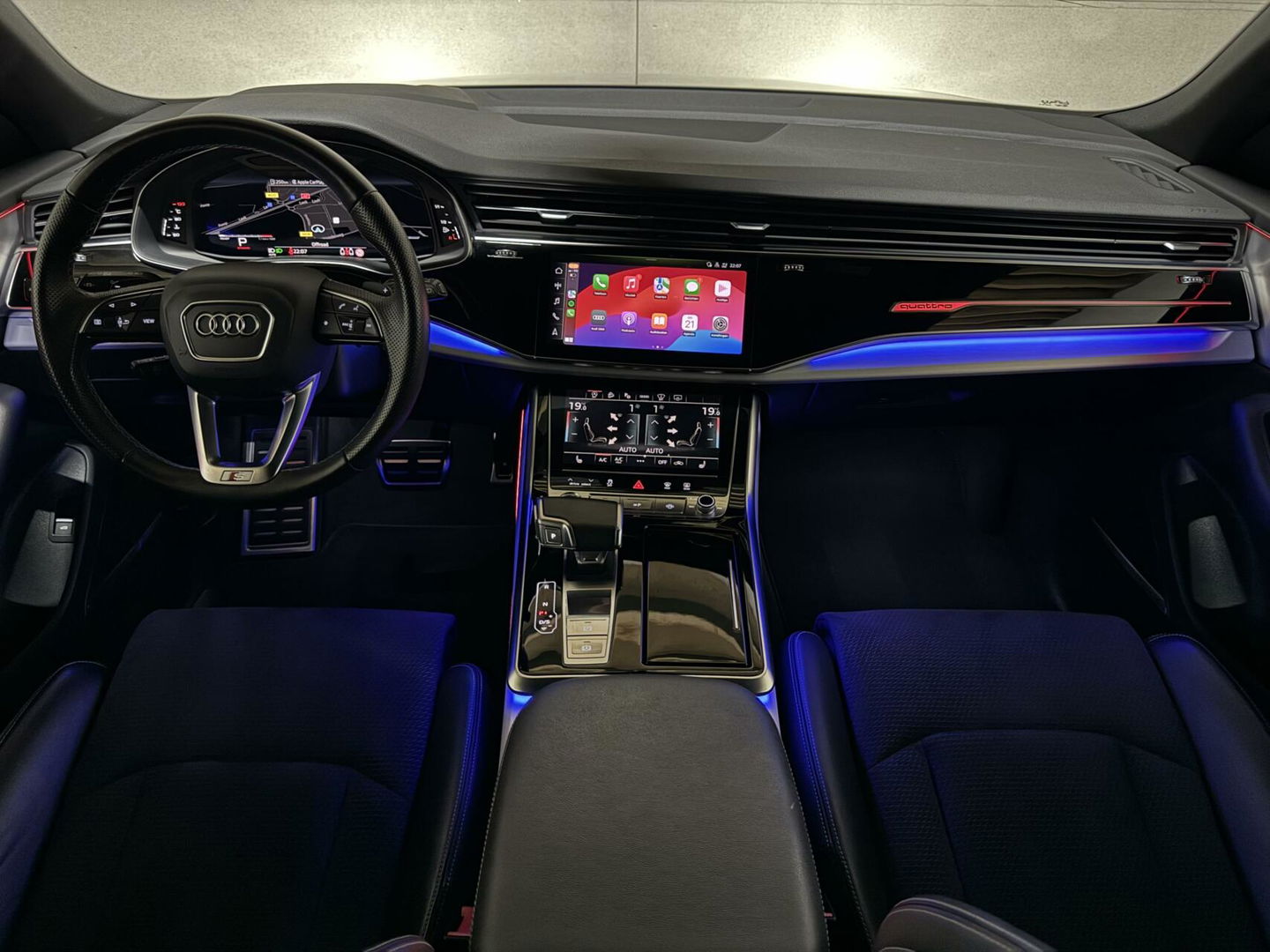 Audi Q8 55 TFSI Quattro S-Line Black Edition Pano B&O 360° Sfeer Luchtv. Trekh.