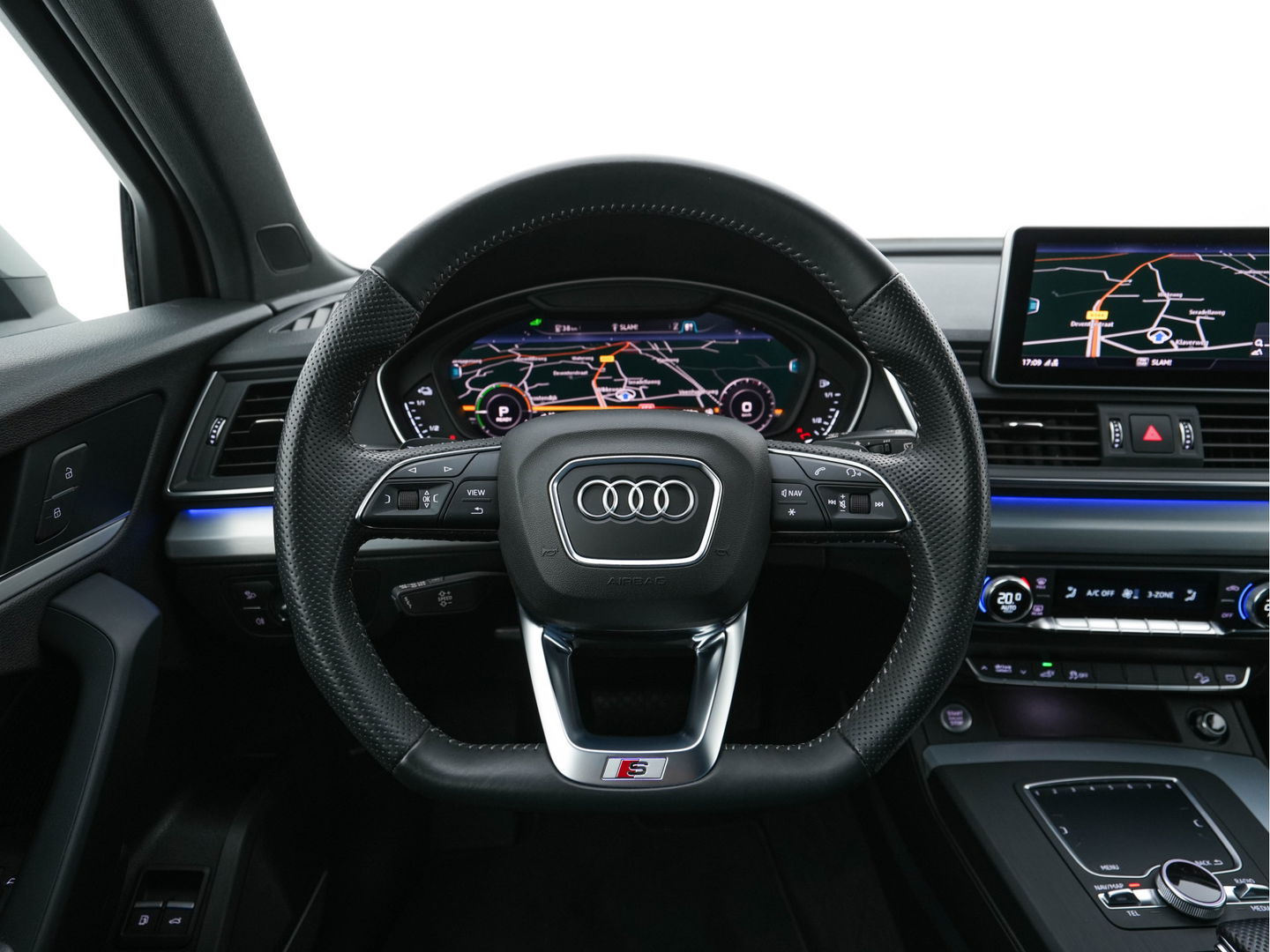 Audi Q5 50 TFSIe S-Line Edition Quattro (Plug-In) (INCL-BTW) *FULL-LED | DIGI-COCKPIT | LEATHER-FABRIC | BANG&OLUFSEN | HEATED-SPORTSEATS | DAB+ | KEYLESS | NAVI-FULLMAP | ECC | PDC | CRUISE | PRIVACYGLASS | SHIFTPADDLES |  AMBIENTLIGHT | 20