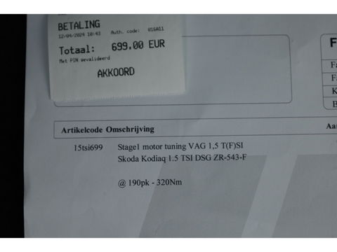 Škoda Kodiaq 1.5 TSI Style Business 7p. DSG | Pano | Camera | Trekhaak | Apple CarPlay | Dodehoekdet. | Stoelverw. | Keyless | Navi