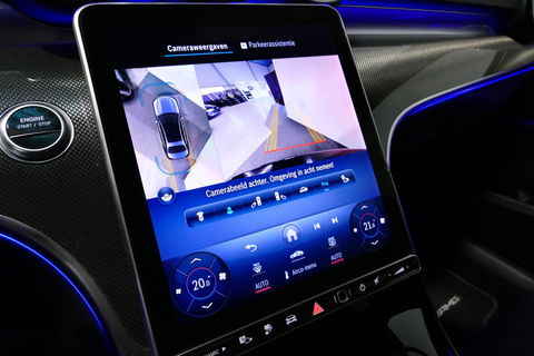 Mercedes-Benz C-Klasse 300 e AMG Line / C63s AMG Diffuser / Panamericana Grill / Panoramadak / Elektr. verstelbare voorstoelen + memory / Head-up Display / Ambienteverlichting Premium / Stoelverwarming / Apple Carplay - Android Auto / Rondomzichtcamera / 20'' LMV / LED High Per