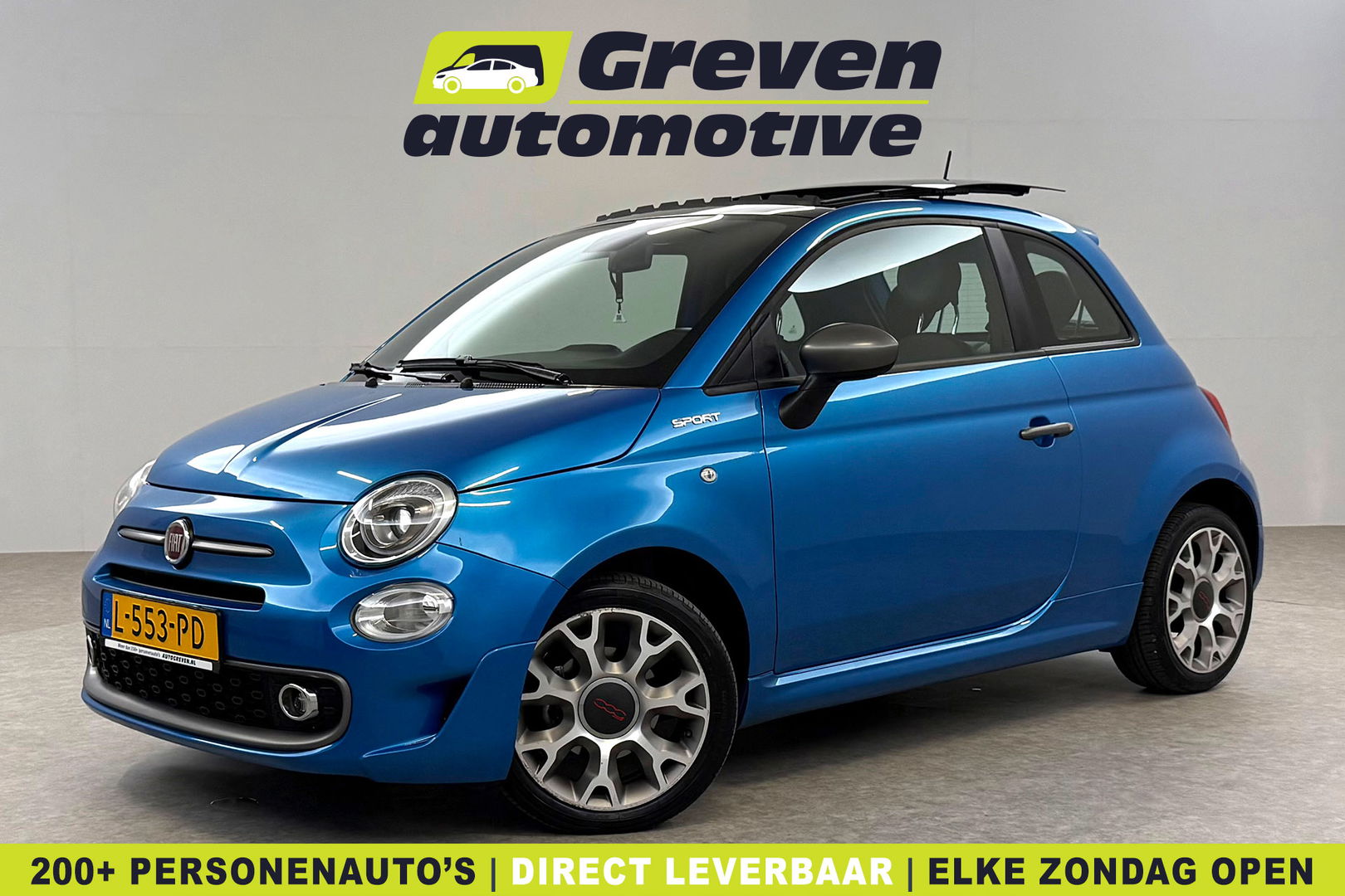 Fiat 500 1.0 Hybrid Sport | Pano | Carplay | Cruise | Navi | Parkeersens. | NAP