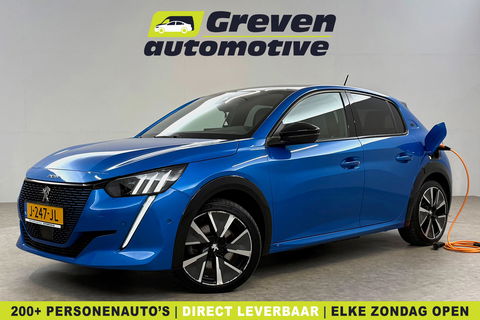 Peugeot e-208 EV GT 350 50 kWh | SOH 91% | Snelladen | Pano | 360° | Virtual | Sfeerverl. | Carplay | Stoelverw. | Keyless | NAP