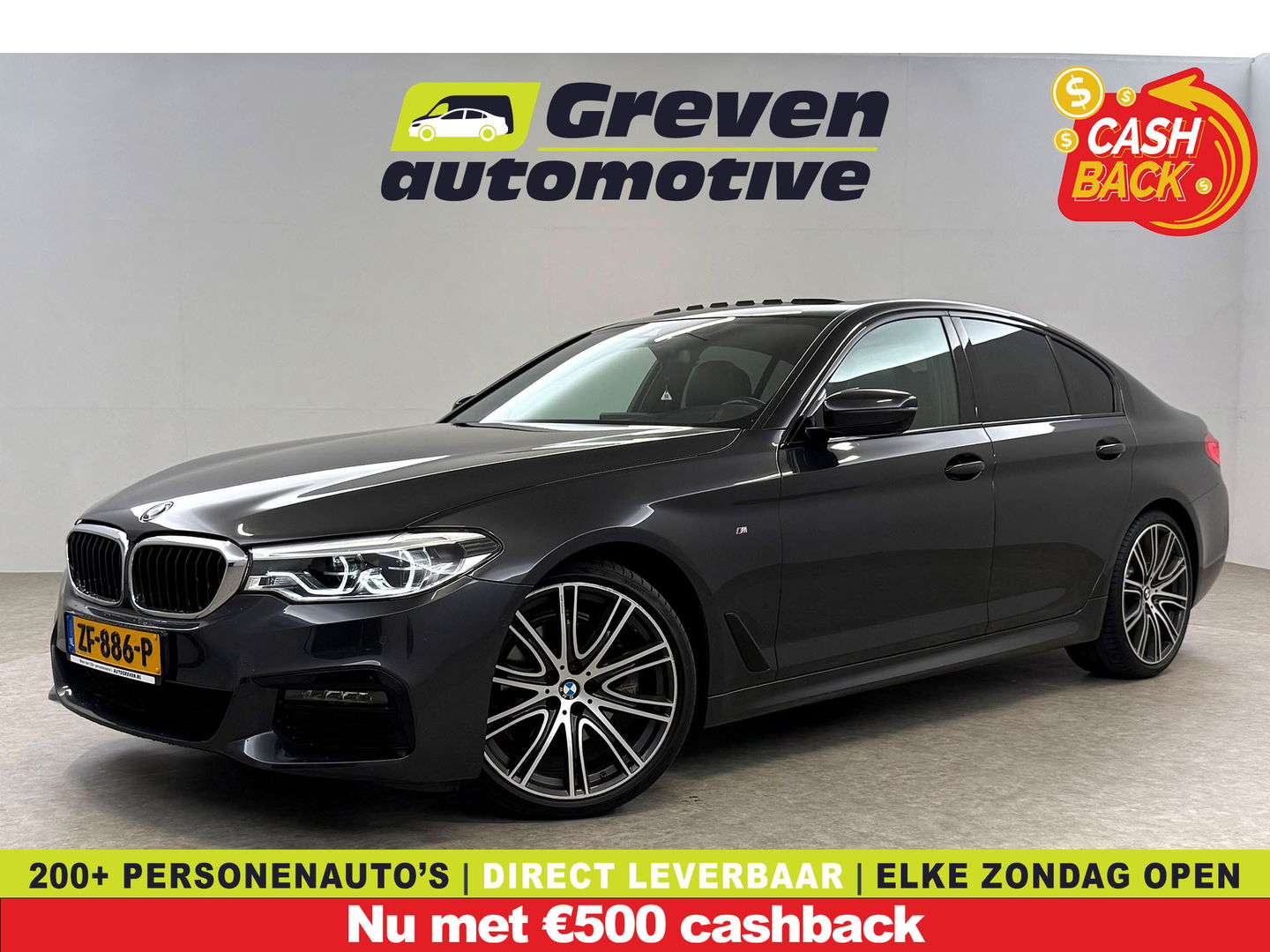 BMW 5 Serie 520i High Executive M-Sport 184PK | Pano | Sfeer | HuD | Virtual | Memory | Camera | Navi | Keyless | NAP