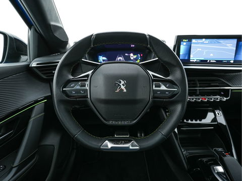 Peugeot e-208 EV GT 350 50 kWh [ 3-Fase ] {SOH-96%} (INCL-BTW) *PANO | FULL-LED | DIGI-COCKPIT | BLINDSPOT | CAMERA | LEATHER-ALCANTARA | AMBIENT-LIGHT | NAVI-FULLMAP | LANE-ASSIST | KEYLESS | DAB | CCS-FASTLOADER | HEATED-SPORTSEATS | 17''ALU