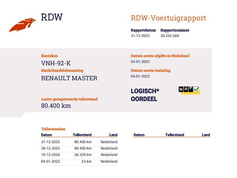 Renault Master T35 2.3 dCi 136pk Euro 6 L2H2 - 2.5t KG Trekhaak - Cruise Controle