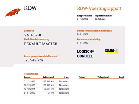 Renault Master T35 2.3 dCi 136pk Euro 6 L2H2 - 2.5t KG Trekhaak - Navi