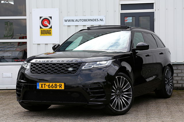 Land Rover Range Rover Velar - 3.0 V6 300PK AWD R-Dynamic HSE*BTW*NL-Auto*Perfect LR Onderh.*Luchtvering/Black Pack/Pano/ACC/Massage/Meridian/HUD/DAB/LED/Apple Carplay-Android/Camera/Memorie/Keyless/Dodehoek/Rijstrook/Parkeersens.V+A/22 inch LM*