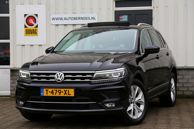 Volkswagen Tiguan - 2.0 TSI 220PK 4Motion Highline*Perfect Onderh.*Panodak/ACC/Sfeer/Digi.klokken/Stoelverw./Stuurverw./Standkachel/Elek. Klep/Dynaudio/Apple Carplay-Android-Mirror/DAB/LED/Parkeersens.V+A/18 inch LM*