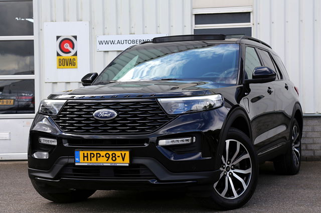 Ford Explorer - 3.0 V6 EcoBoost 457PK 4WD PHEV ST-Line 7p.*Perfect onderh.*BTW*1ste Eig.*Pano/B&O/Massage/Stoelverw.V+A/Stuurverw./Stoelkoeling/ACC/Memorie/360Camera/Keyless Entry+Go/Dodehoek/Sfeer/Parkeersens.V+A/20 inch LM/VOL*
