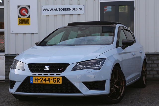 SEAT Leon - 2.0 TSI Cupra 280PK Aut.*Gereviseerde transmissie+koppeling!*Perfect Onderh.*Pano/Sportuitlaat/Leder/Stoelverw./ACC/Full Link/Front Ass./Rijstrook/Climate-Control/Parkeersens.V+A/18 inch LM*