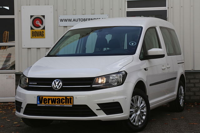 Volkswagen Caddy - 1.4 TGI Trendline 5 Persoons Automaat*Perfect VW Onderh.*2x zijschuifdeur/Stoelverw./Climate-Control/Parkeersens.V+A*