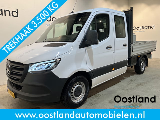 Mercedes-Benz Sprinter - 317 CDI L2 RWD DC Dubbel Cabine Open Laadbak / Euro 6 / Trekhaak 3500 KG / LED / Airco / Cruise Control / CarPlay / DC 6 Pers. / 82.000 KM !!