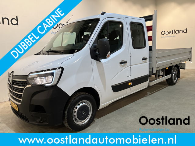 Renault Master - 2.3 dCi 145 PK L3 DC Dubbel Cabine Open Laadbak / Euro 6 / Airco / Trekhaak / Cruise Control / DC 7 Pers. / 24.400 KM !!
