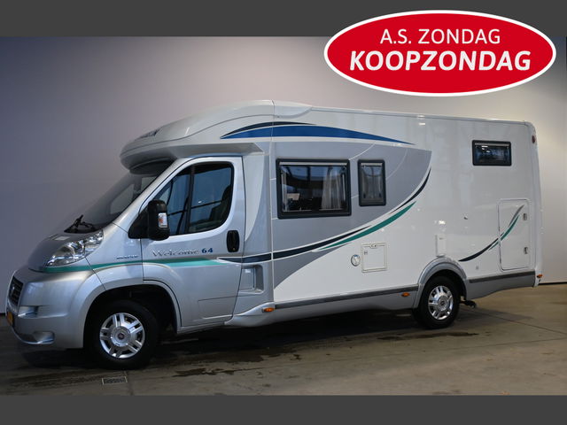 Chausson WELCOME 64 - XXL Garage Airco Vast Bed Toilet/Wasruimte Luifel Ringverwarming Skywindow Inruil Mogelijk!