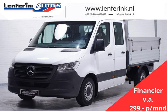 Mercedes-Benz Sprinter - 211 CDI Dubbel Cabine 6-Zits va 299 p/mnd Pickup Open Laadbak Airco, Trekhaak, LxBxH 270x203x80 cm, 6-Zits