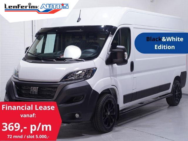 Fiat Ducato - 2.2 MultiJet 140 pk L3H2 Black&White Edition Airco Cruise Control, 18" LMV Zwart, Sidebars, Zonneklep, 3-Zits Nieuw