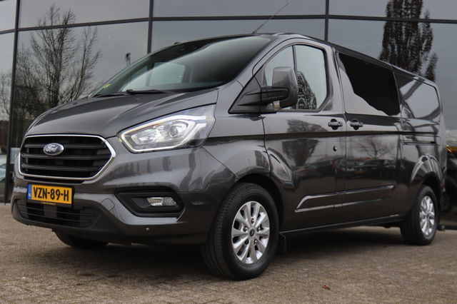 Ford Transit Custom - 2.0 TDCI 130 PK AUT. L2H1 DUBBEL CABINE LIMITED | 2 SCHUIFDEUREN | TREKHAAK | CAMERA | STOELVERW. |
