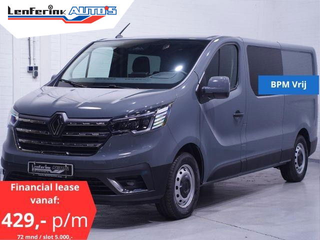 Renault Trafic - 2.0 dC1 150 pk Dubbel Cabine BPM vrij Airco Camera Apple Carplay, LED Koplampen, Digital Dashbord, Cruise, Nieuw