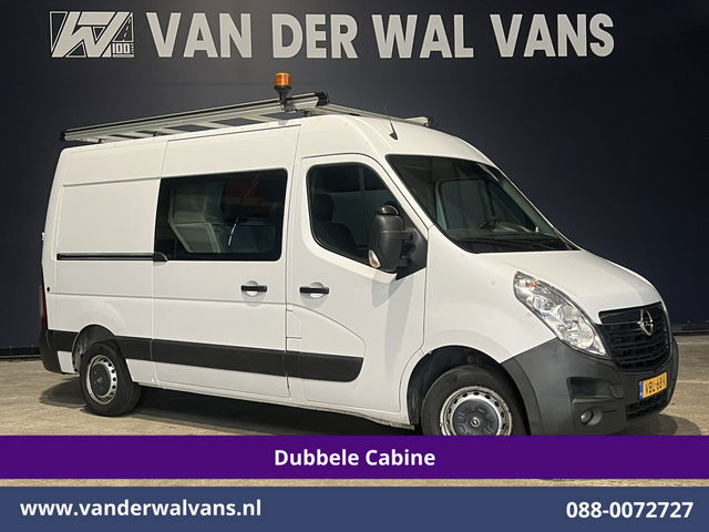 Opel Movano - 2.3 Turbo 146pk L2H2 Dubbele cabine Euro6 Airco | Imperiaal | Omvormer | 2500kg Trekhaak Navigatie, Camera, Cruisecontrol, Parkeersensoren, 5-zits