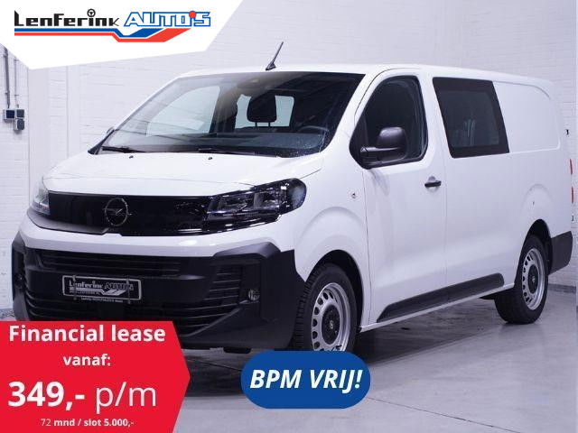 Opel Vivaro - 120 pk L3H1 Dubbel Cabine 6-Zits, Navi, BPM vrij Airco, Cruise Control, Laadruimte Pakket, Nwe Model, PDC achter