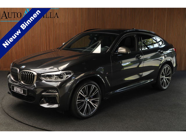 BMW X4 - M40i HUD Panodak 360° Harman K Leer ACC Navi Keyless Entry & Go Elektr. uitklapbare trekhaak Elektr. bedienbare achterklep Memory seats Climate voor & achter PDC Zwarte hemelbekleding 21 inch LM v