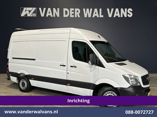 Mercedes-Benz Sprinter - 316CDI 163pk L2H2 Professionele inrichting Euro6 Airco | Cruisecontrol | Chauffeursstoel 2800kg Trekhaak,  Parkeersensoren