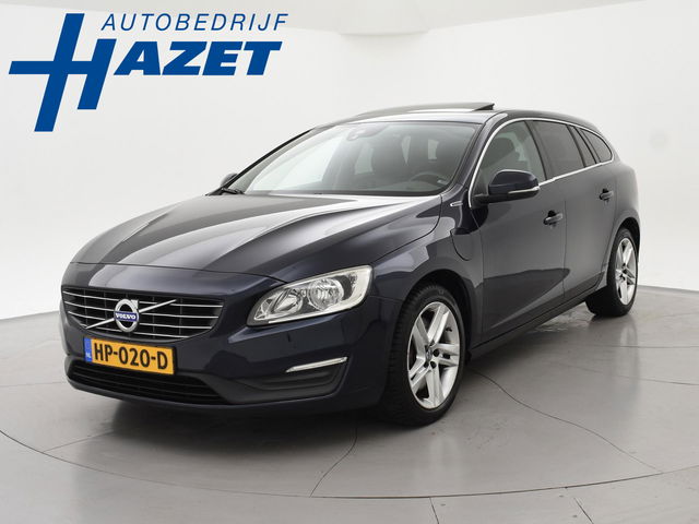Volvo V60 - 2.4 D6 TWIN ENGINE *EURO 6* 285 PK + SCHUIFDAK | LEDER | STOELVERW.