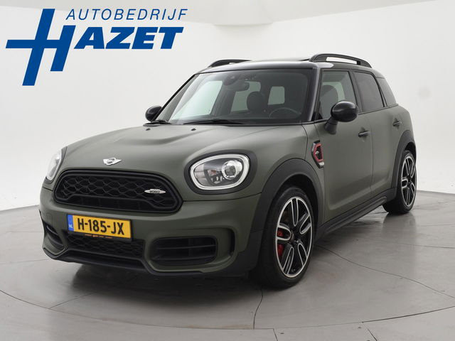 MINI Countryman - Mini JCW 2.0 JOHN COOPER WORKS 231 PK ALL4 AUT. MAT GROEN + PANORAMA | CAMERA | HEAD-UP | HK | LEDER | STOELVERW.