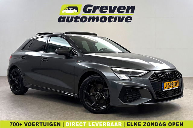 Audi A3 - 30 TFSI S-line Black optic | Pano | Virtual | Carplay | Cruise | Navi | Parkeersens.