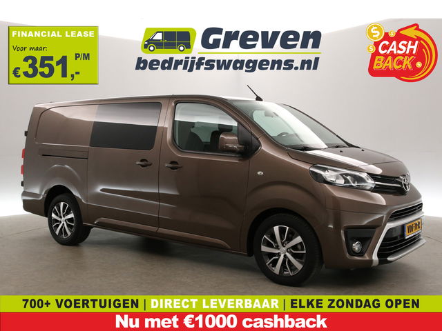 Toyota ProAce - 2.0 D-4D L3H1 | Euro6 | Dubbele Cabine | Airco | Cruise | Camera | 2xSchuifdeur | Navi | Trekh. | Parkeersens.