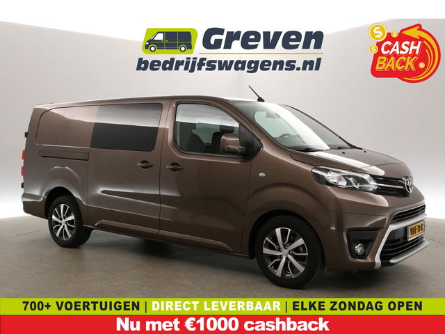 Toyota ProAce - 2.0 D-4D L3H1 | Euro6 | Dubbele Cabine | Airco | Cruise | Camera | 2xSchuifdeur | Navi | Trekh. | Parkeersens.