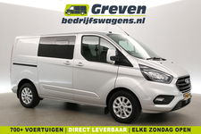 Ford Transit Custom - 300 2.0 TDCI L1H1 | MARGE | Dubbele Cabine | Aut. | Euro6 | Airco | Cruise | Camera | Schuifdeur L+R | Carplay | Trekh. | LED