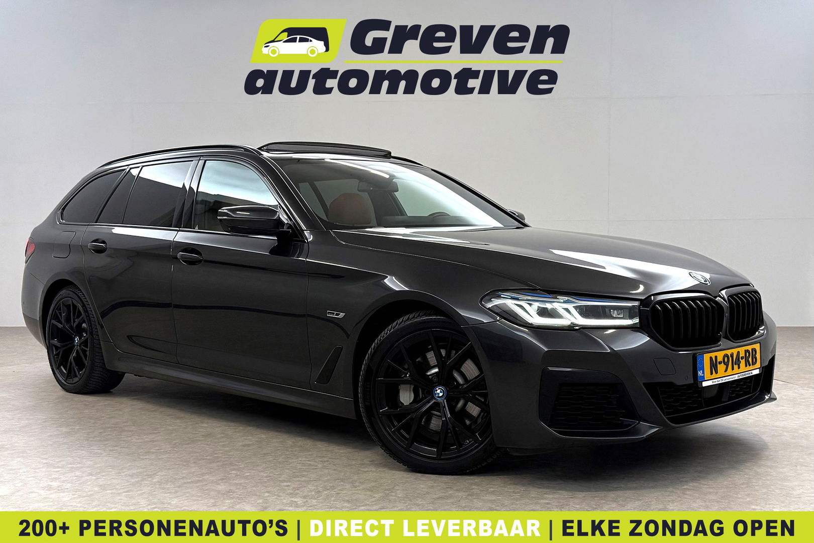 BMW 5 Serie 530e High Executive M-Sport | BMW Laser | Pano | SOH 85% | Sfeer | 360° | Memory | Virtual | HuD | Camera | Stoelverw. | Trekh.