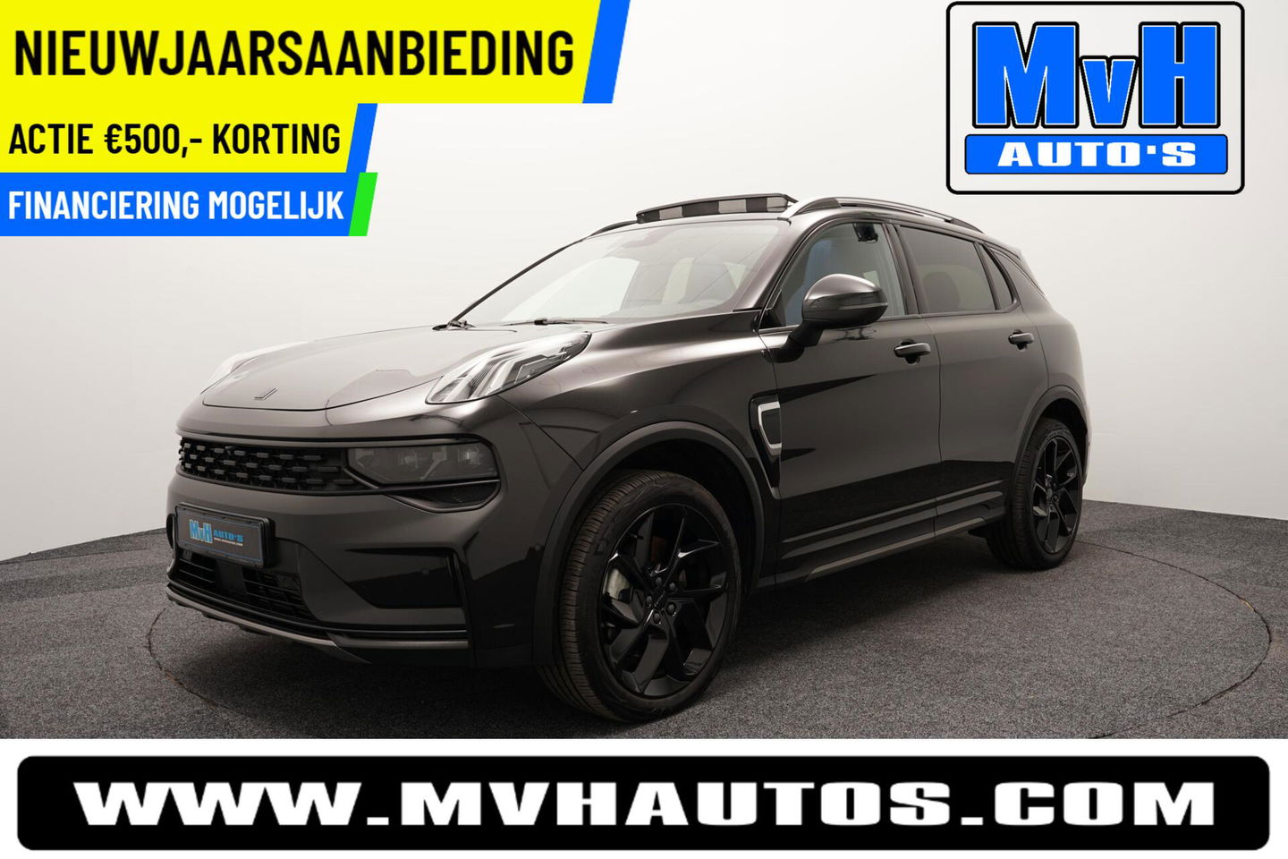 Lynk & Co 01 1.5 Hybride|FULL BLACK XL|ZWARTE.HEMEL|NAP